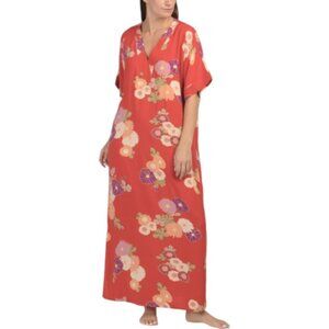 N NATORI Kiku Challis Dolman Sleeve Caftan